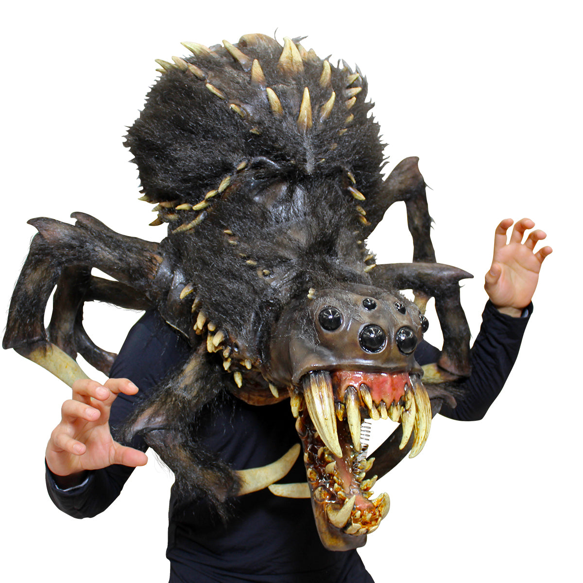 Giant Spider Monster Scary Spider Costume with Hinged Mouth