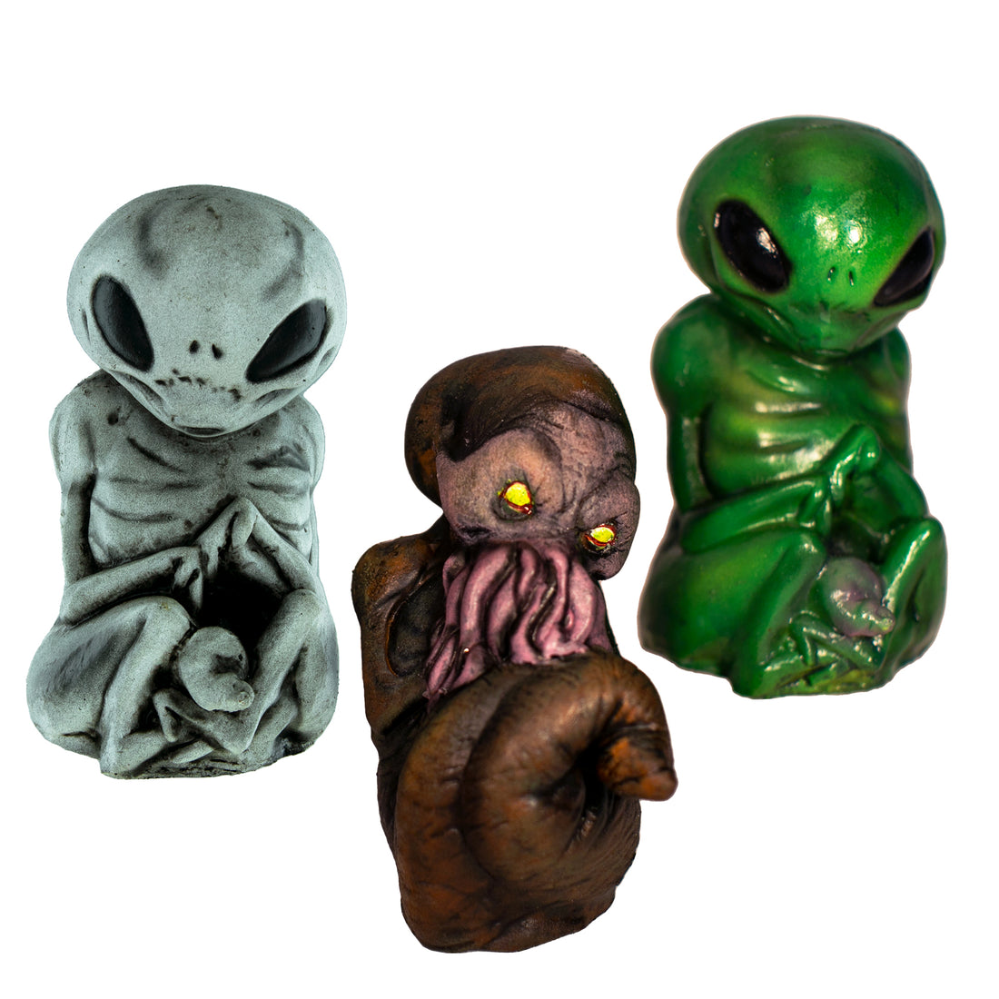 Alien Embryo Halloween Monsters In Formaldehyde Jars : Set of 3 Props