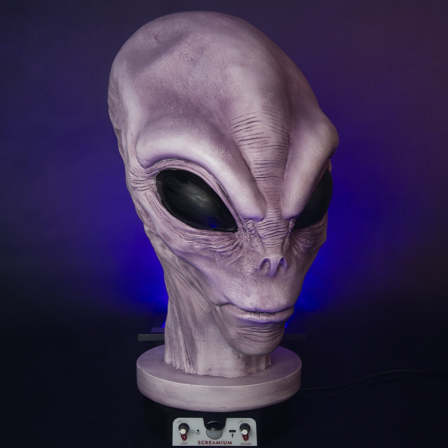 Giant Alien Monster Head Animatronic Lamp Prop 20-Inch-Tall Heavy Duty Polyresin Halloween Decoration