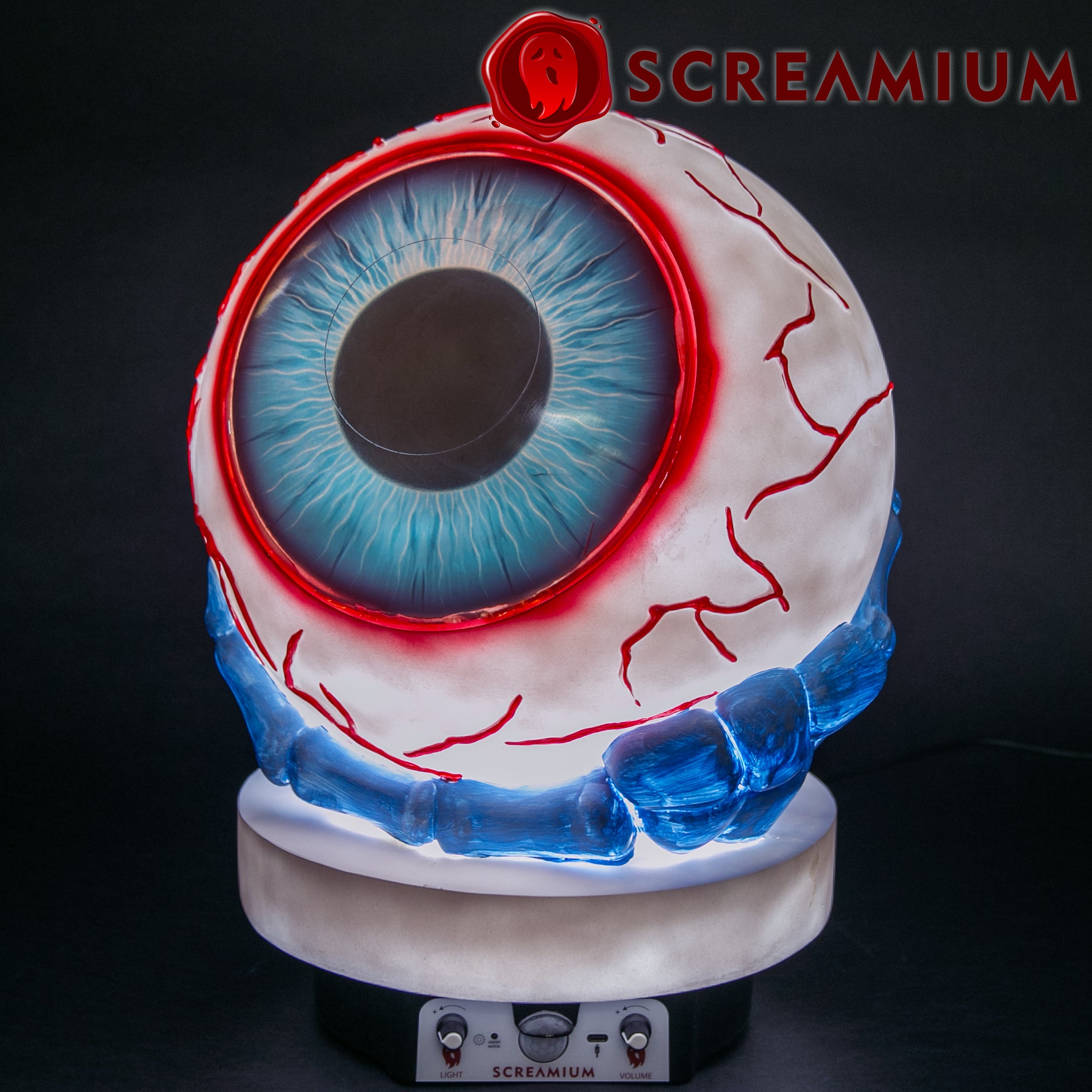 Giant Eyeball Animatronic Lamp Prop 20-Inch-Tall Heavy Duty Polyresin Halloween Decoration