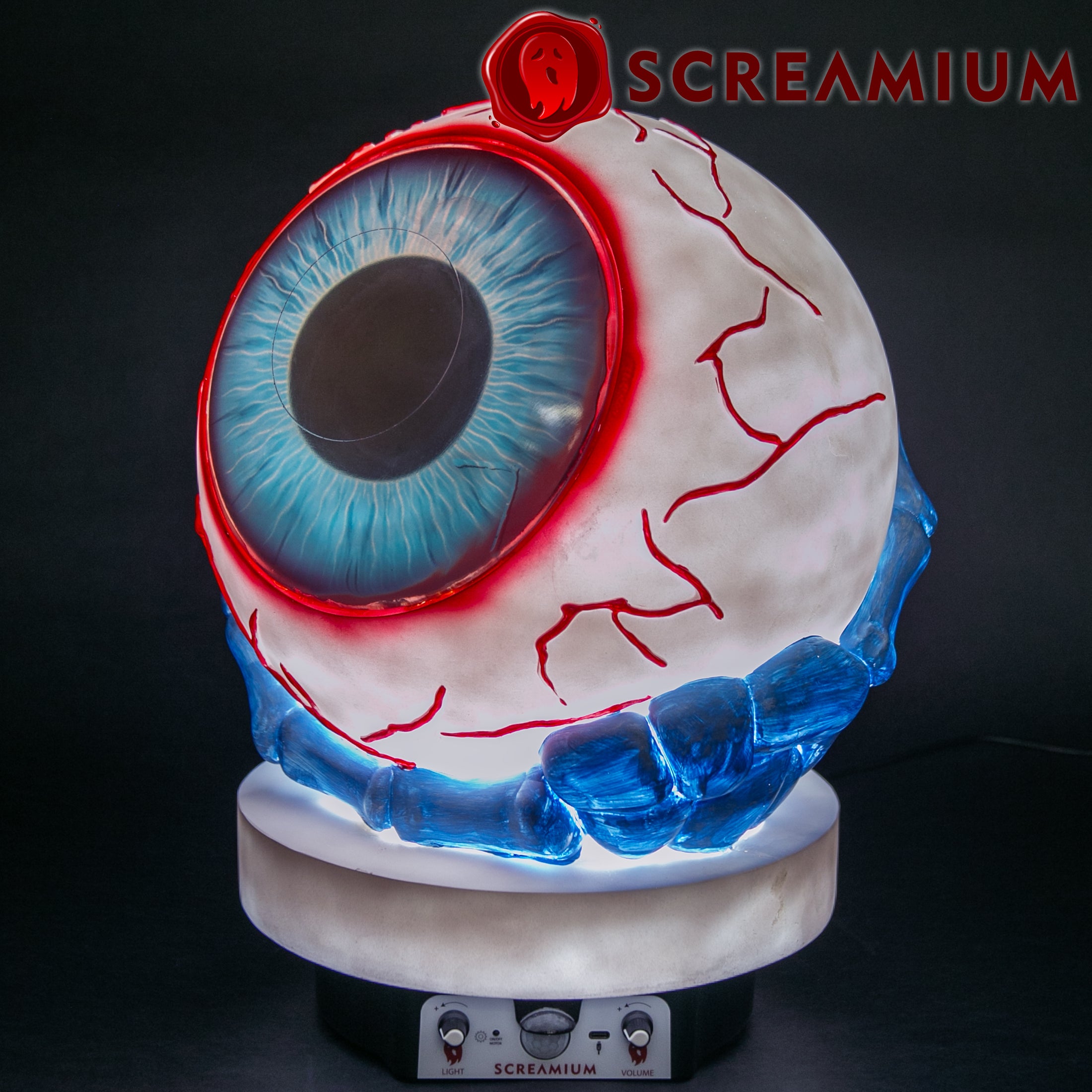 Giant Eyeball Animatronic Lamp Prop 20-Inch-Tall Heavy Duty Polyresin Halloween Decoration