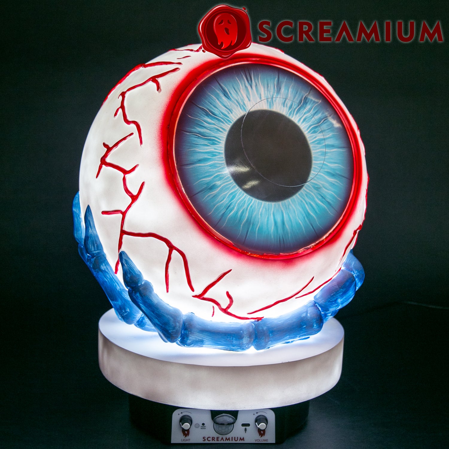 Giant Eyeball Animatronic Lamp Prop 20-Inch-Tall Heavy Duty Polyresin Halloween Decoration