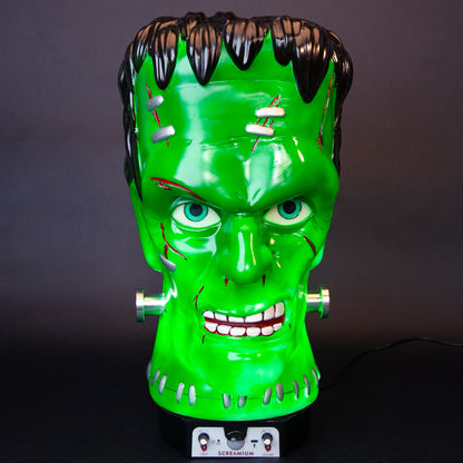 Giant Frankenstein Monster Head Animatronic Lamp Prop 20-Inch-Tall Heavy Duty Polyresin Halloween Decoration