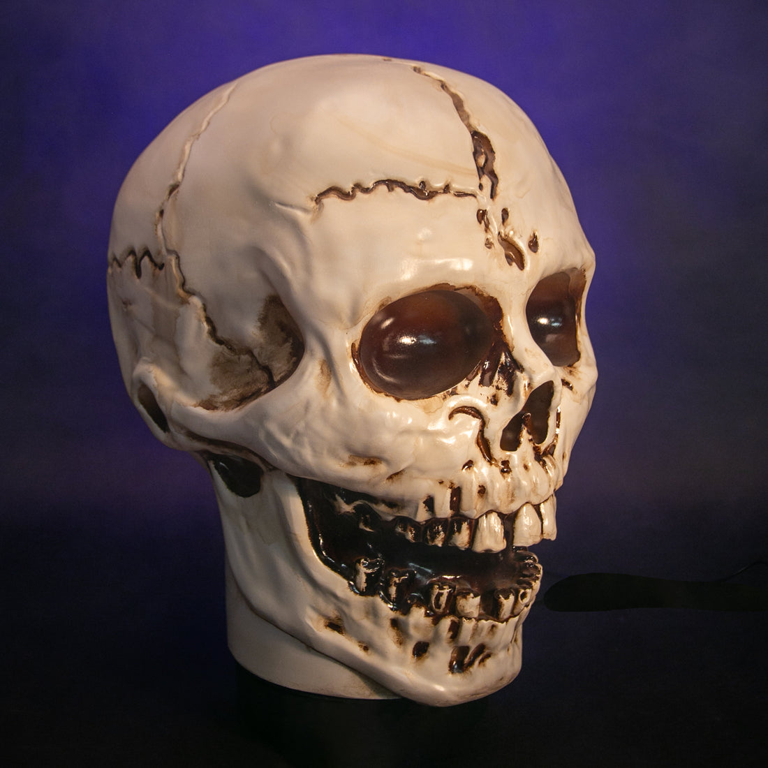 Giant Skull Translucent Polyresin Sculpture Outdoor Halloween Decoration