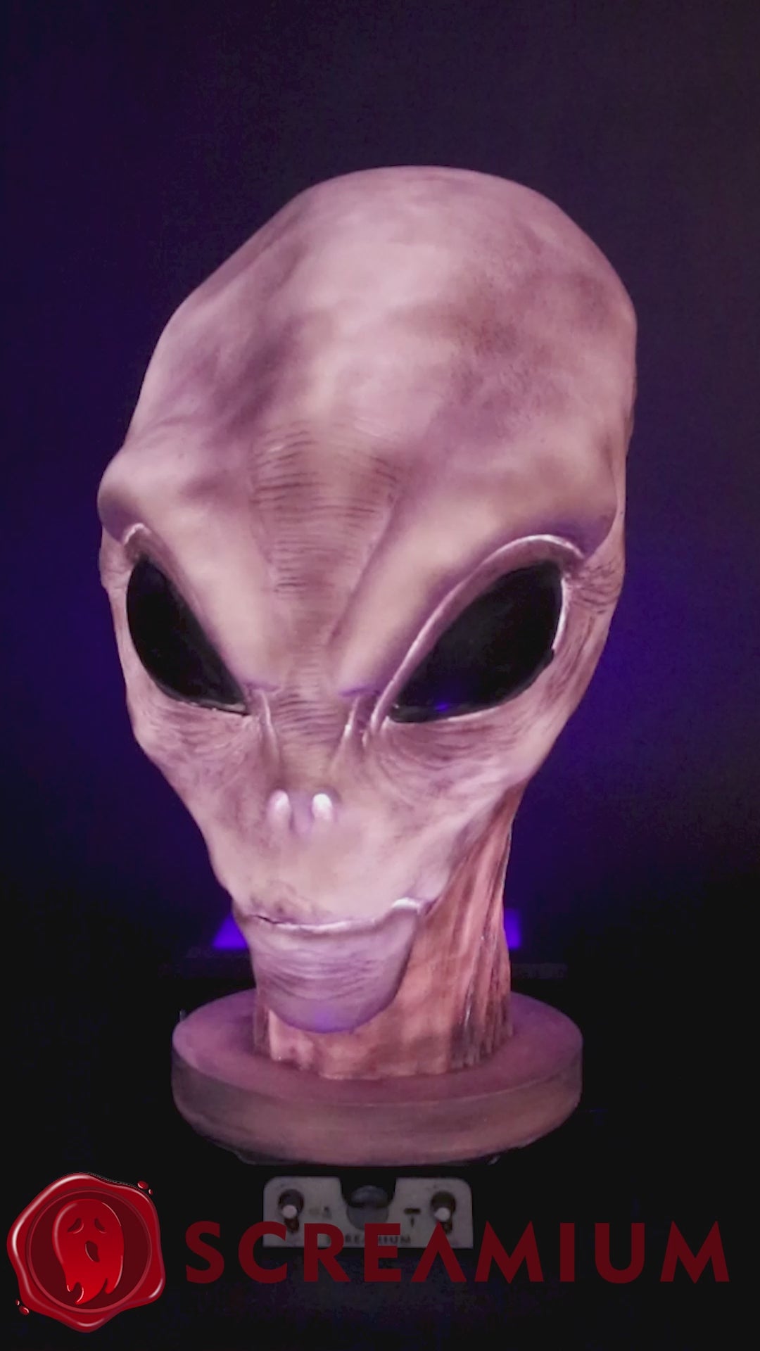 Giant Alien Monster Head Animatronic Lamp Prop 20-Inch-Tall Heavy Duty Polyresin Halloween Decoration